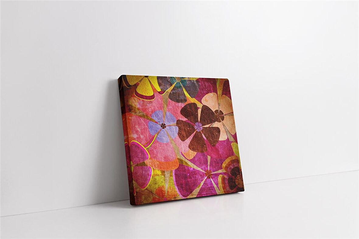 Soyut Çiçek Kanvas Tablo