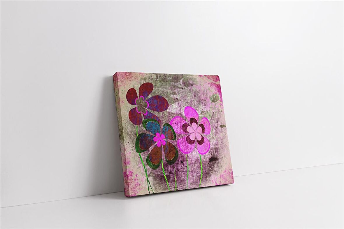 Soyut Çiçek Kanvas Tablo