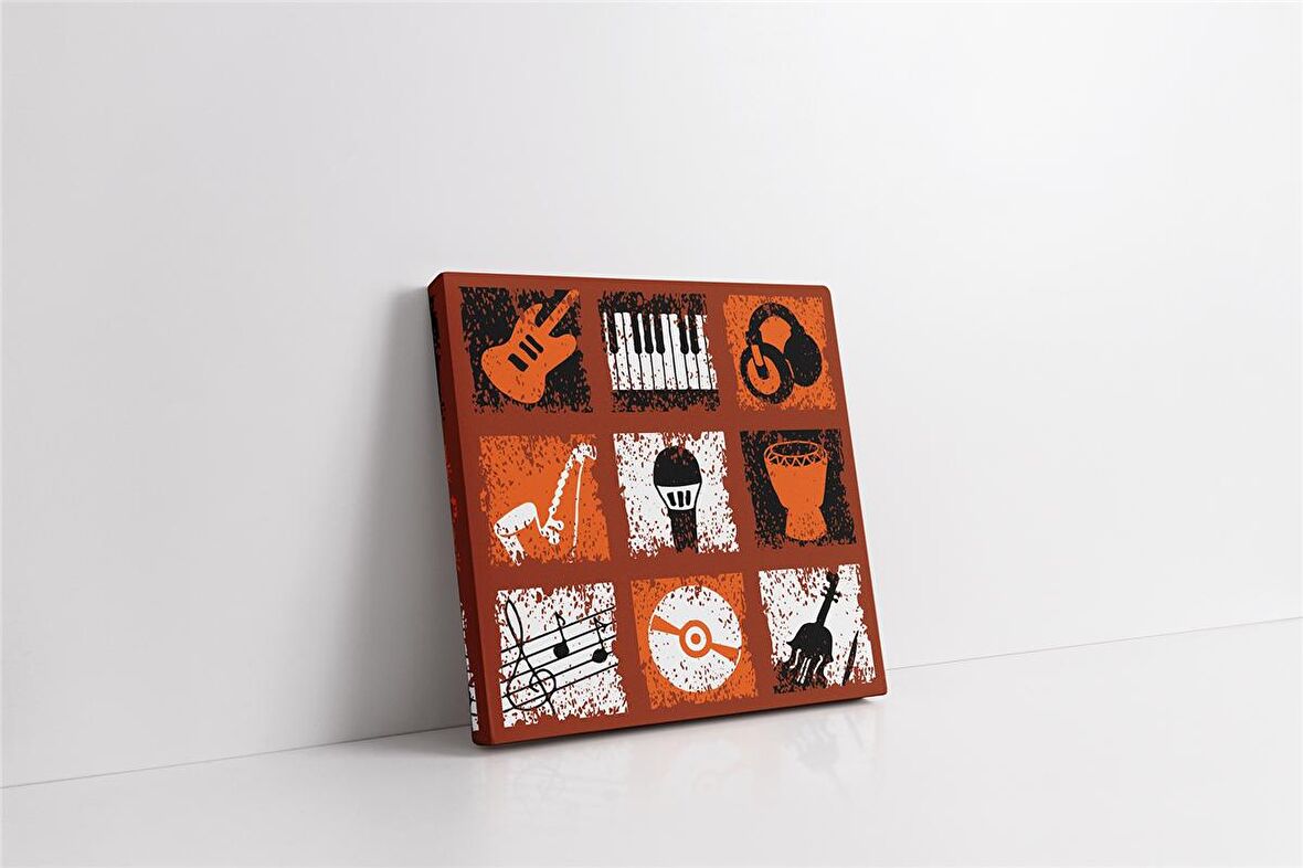 Kolaj Soyut Kanvas Tablo