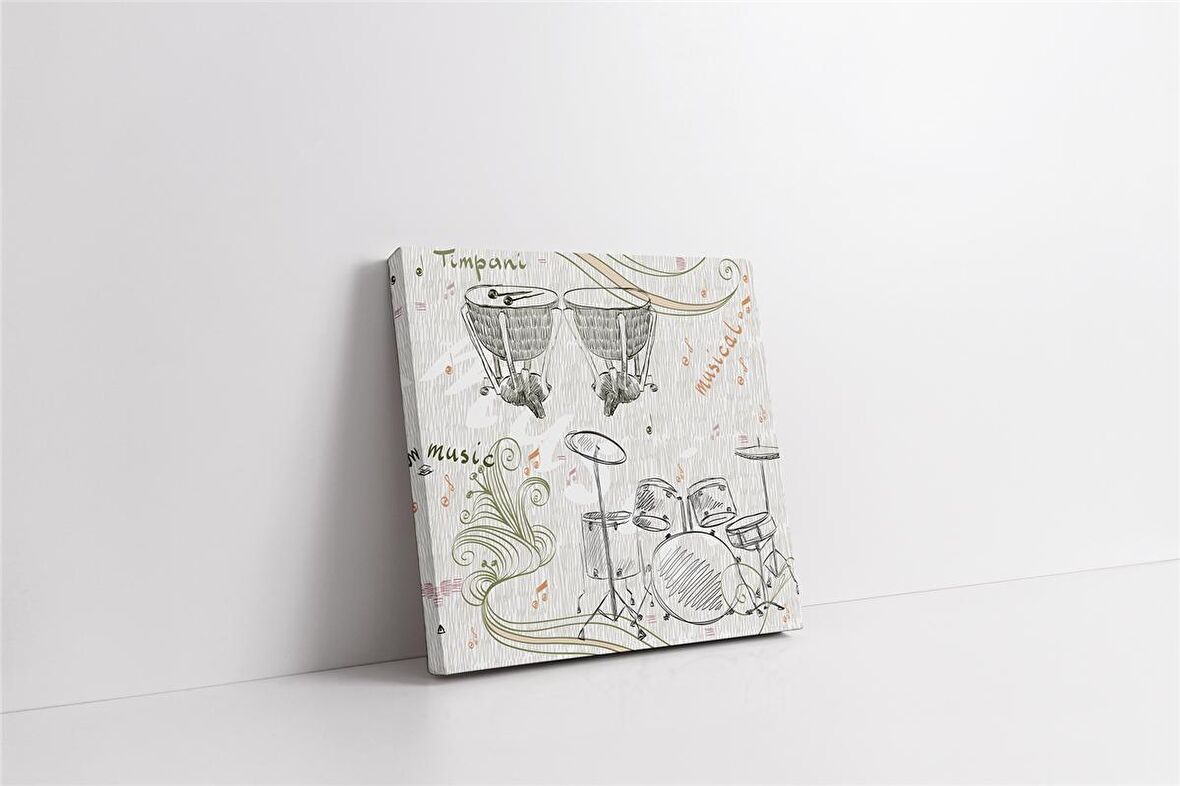 Davul ve Bateri Kanvas Tablo