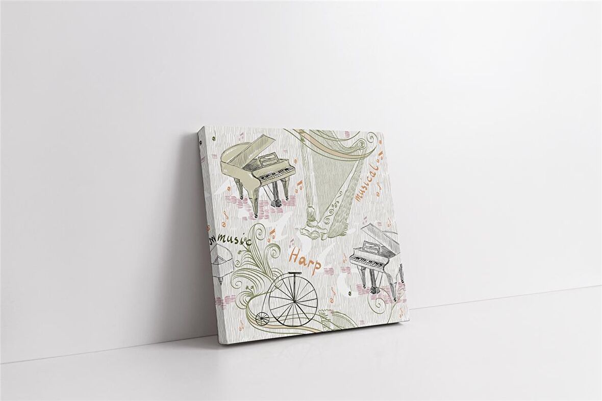 Arp ve Piyano Kanvas Tablo