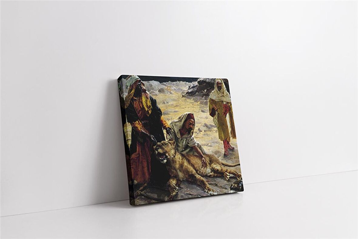 Aslan Avcısı Kanvas Tablo