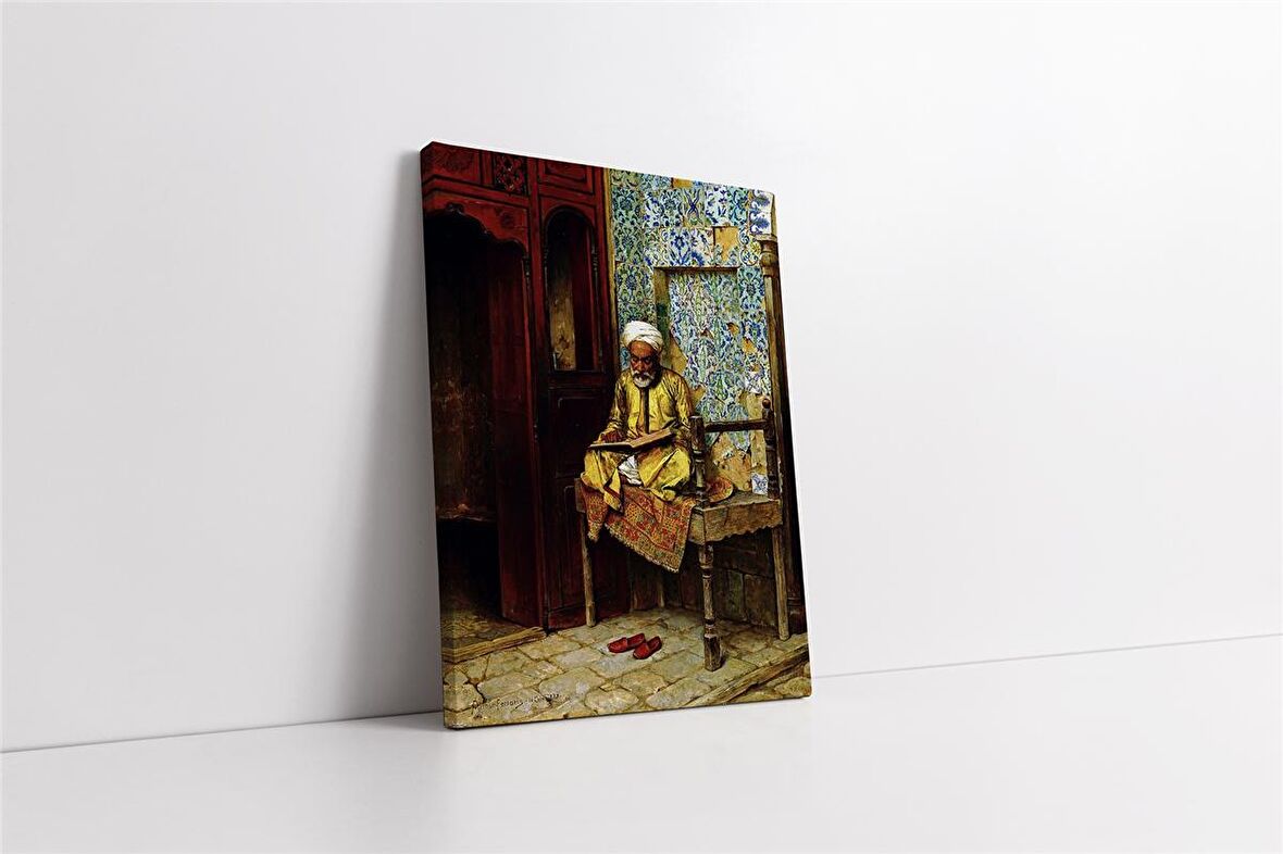 Kitap Okuyan Arap Kanvas Tablo