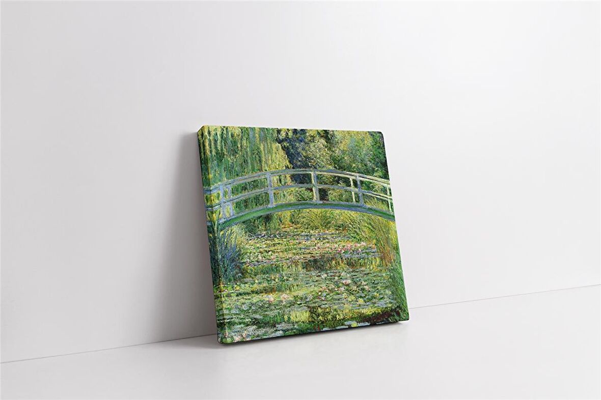 Water Lilies And Japanese Bridge Kanvas Tablo