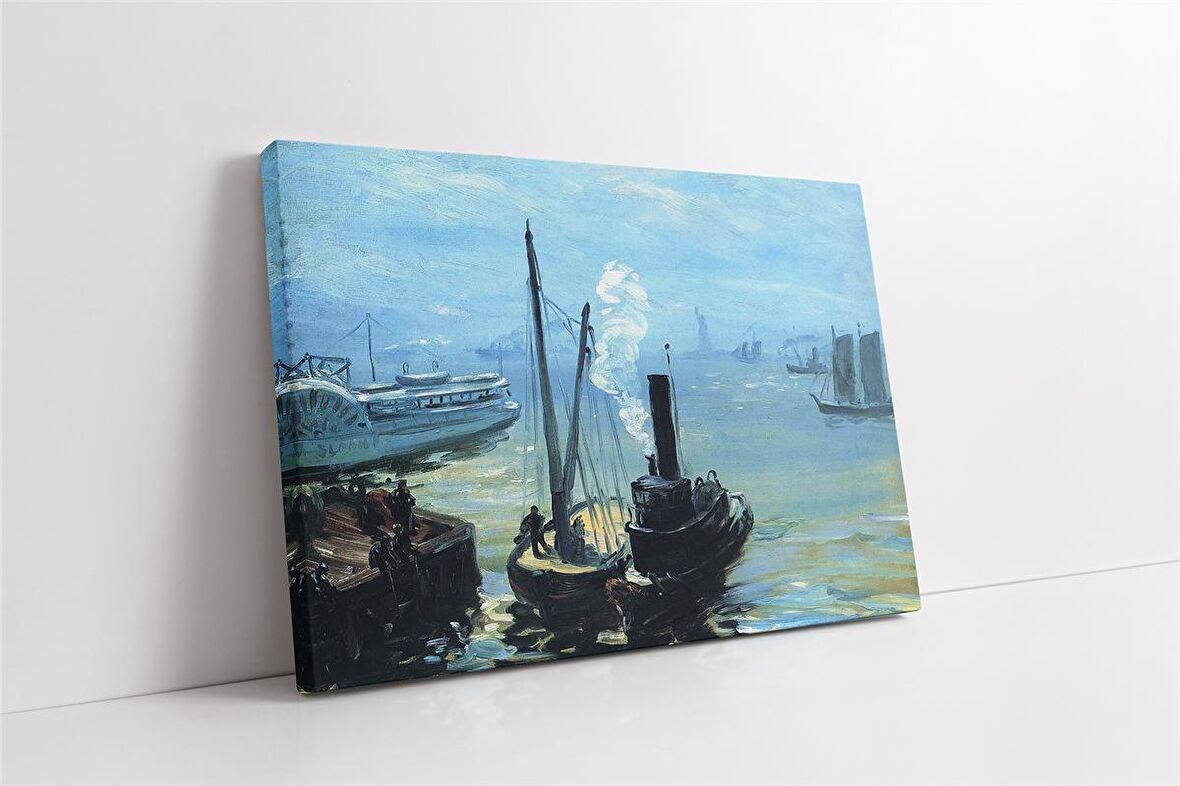 Tugboat And Lıghter Kanvas Tablo