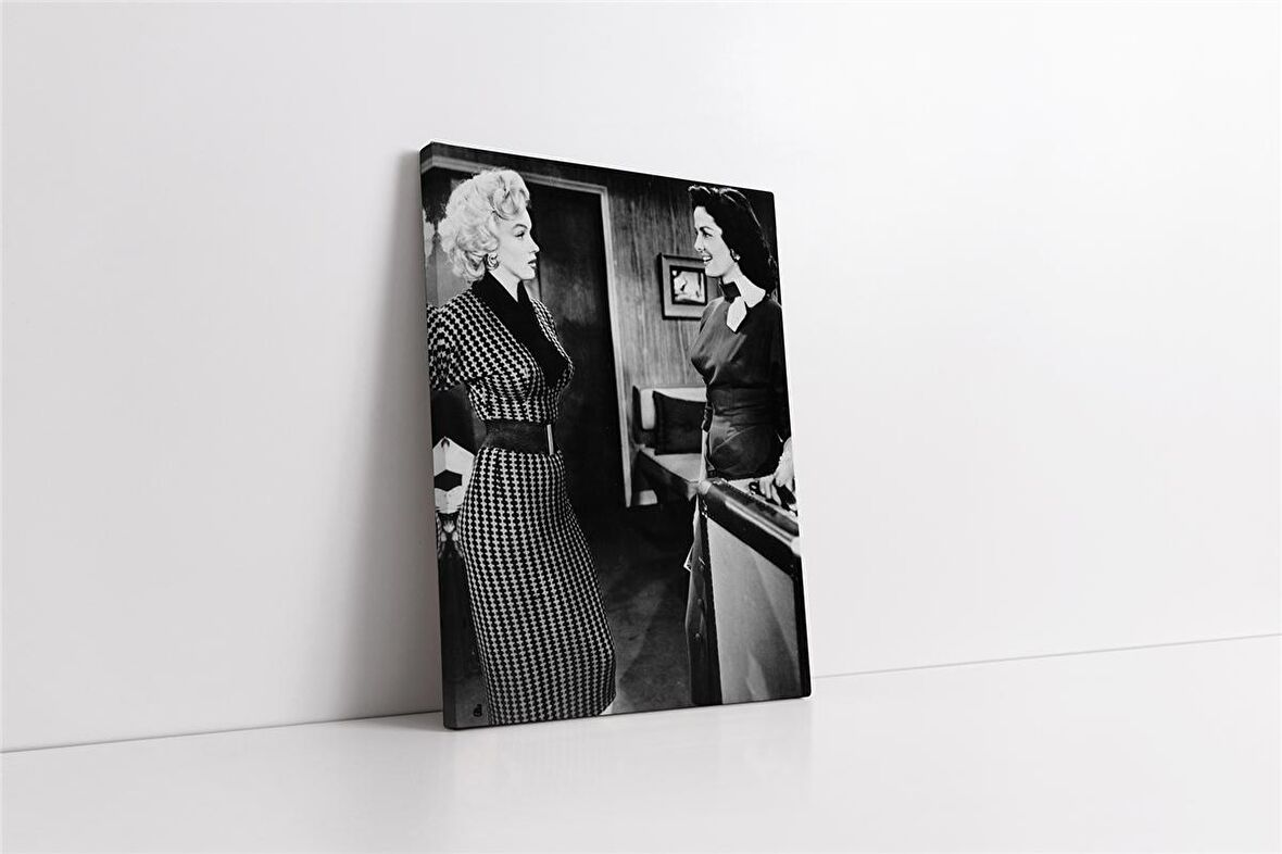 Siyah Beyaz Marilyn Monroev Kanvas Tablo