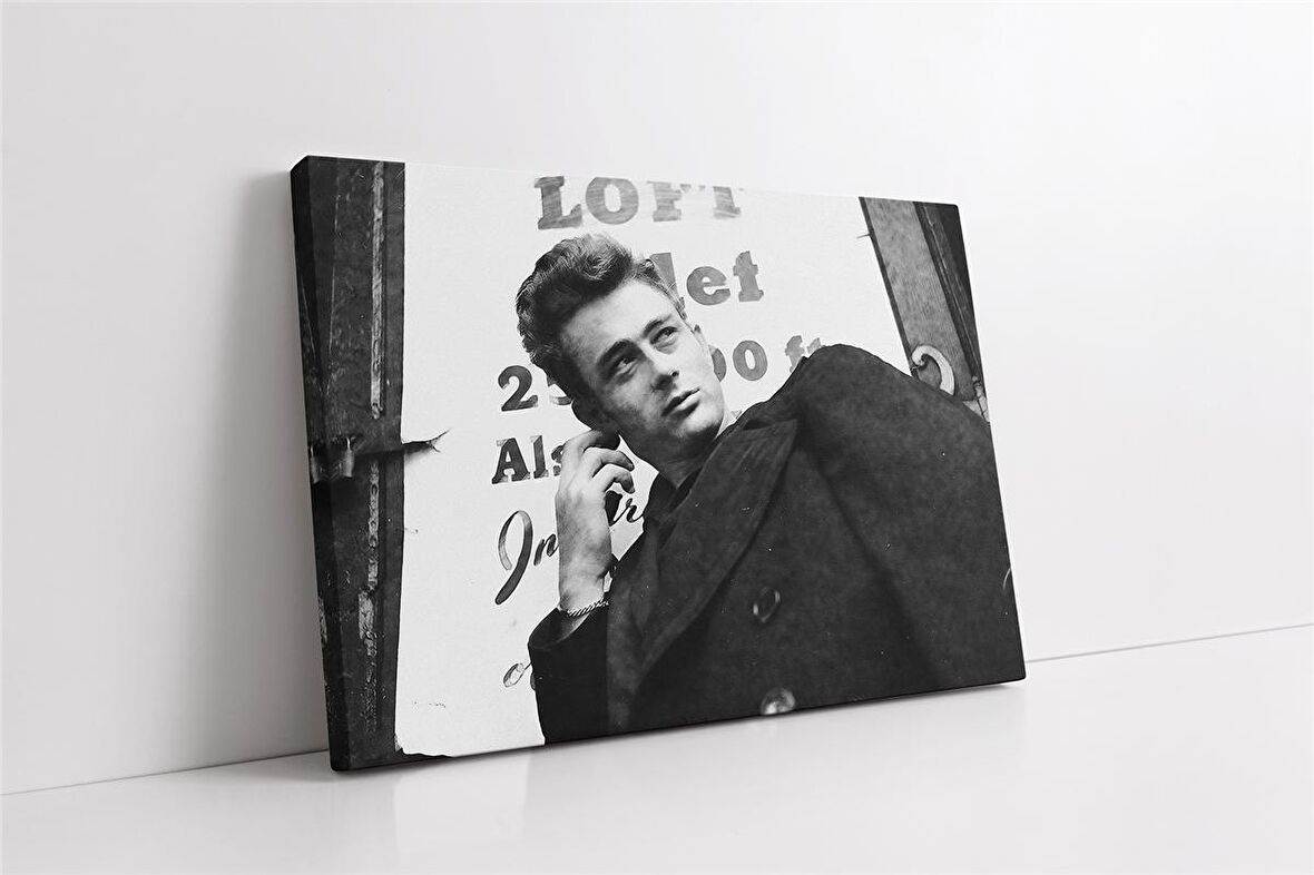 Siyah Beyaz James Dean Kanvas Tablo