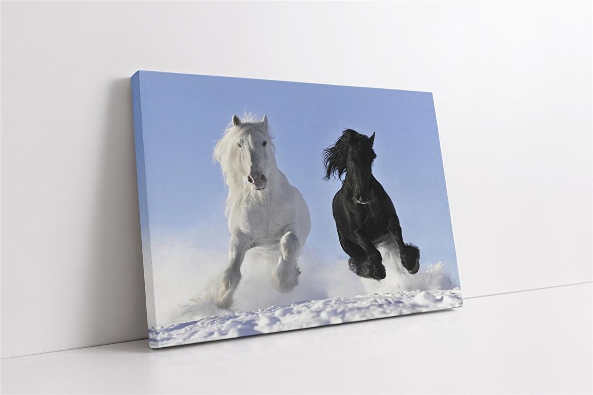 Koşan Atlar Kanvas Tablo