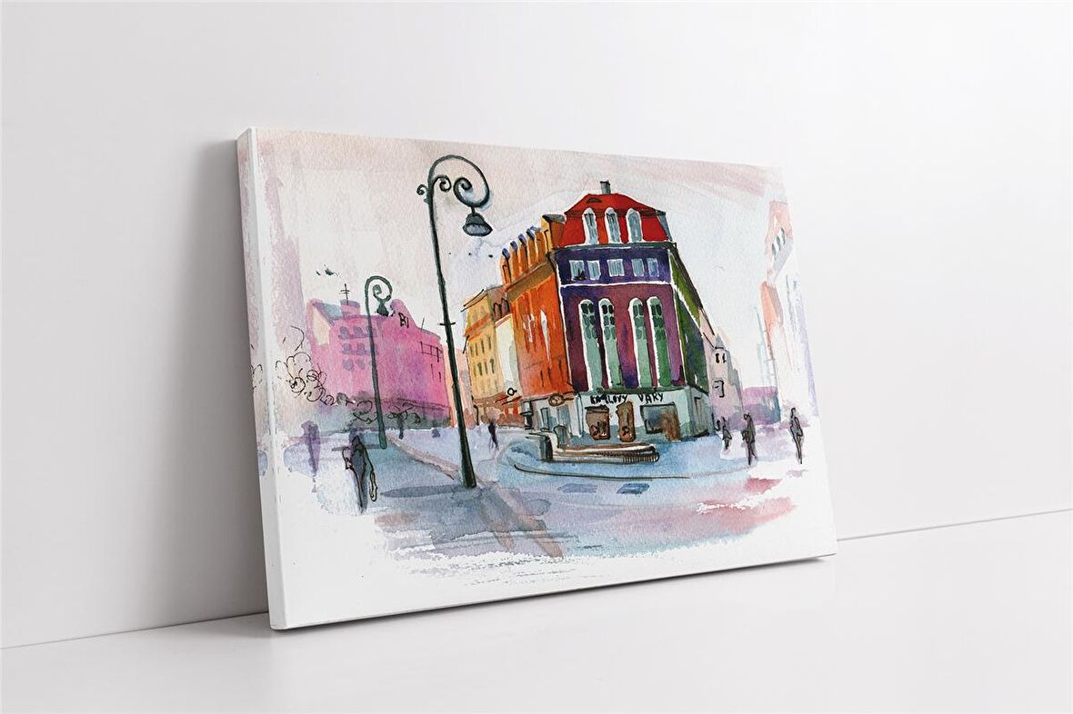 Avrupada Sokak Kanvas Tablo