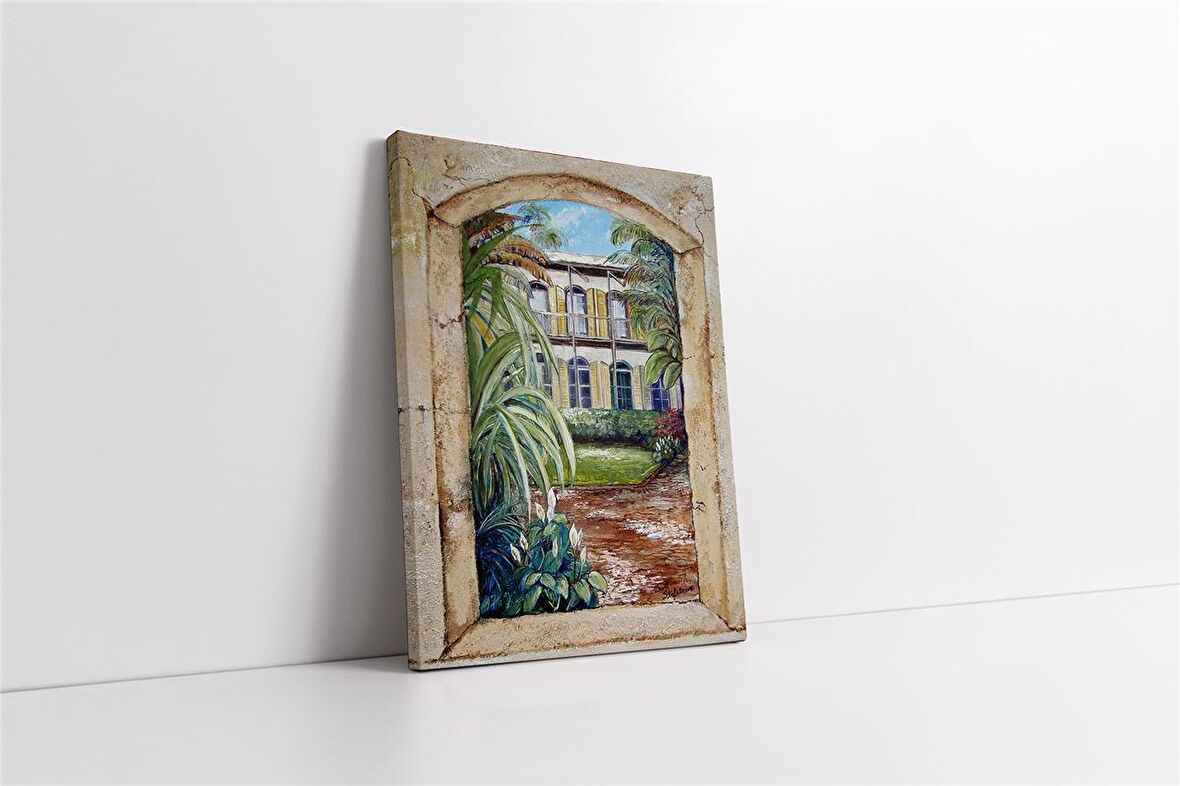 Taş Ev Kapı Kanvas Tablo