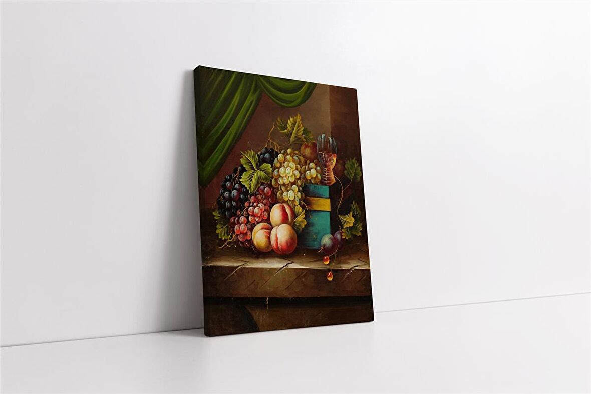 Şeftali ve Üzüm Kanvas Tablo