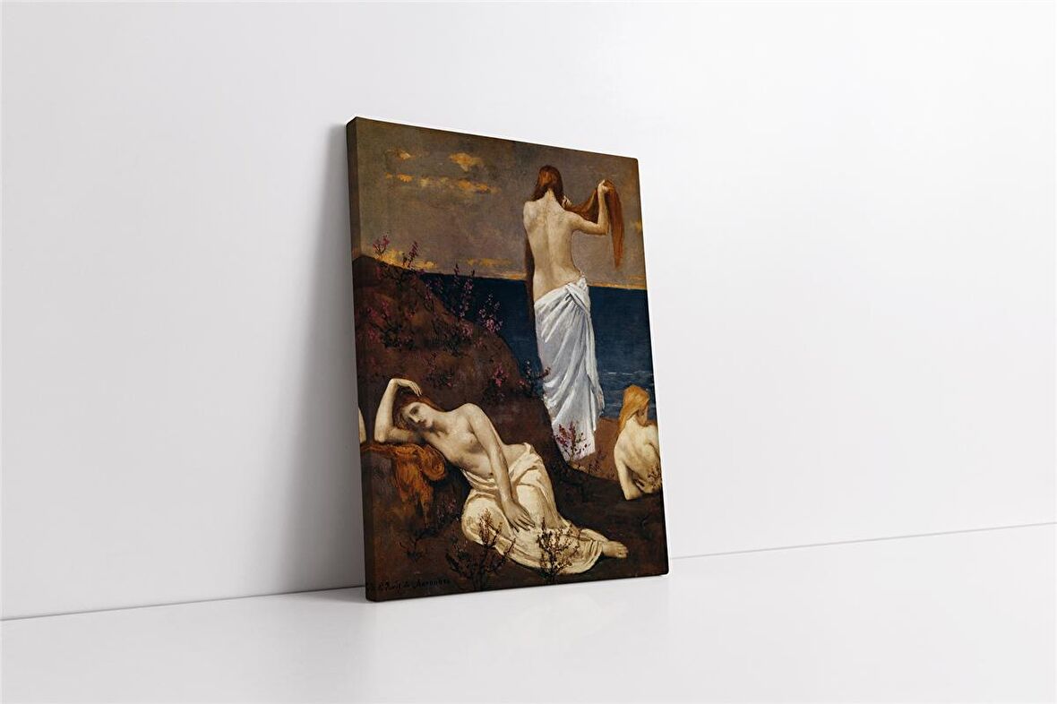 Young Women On The Seashore Kanvas Tablo