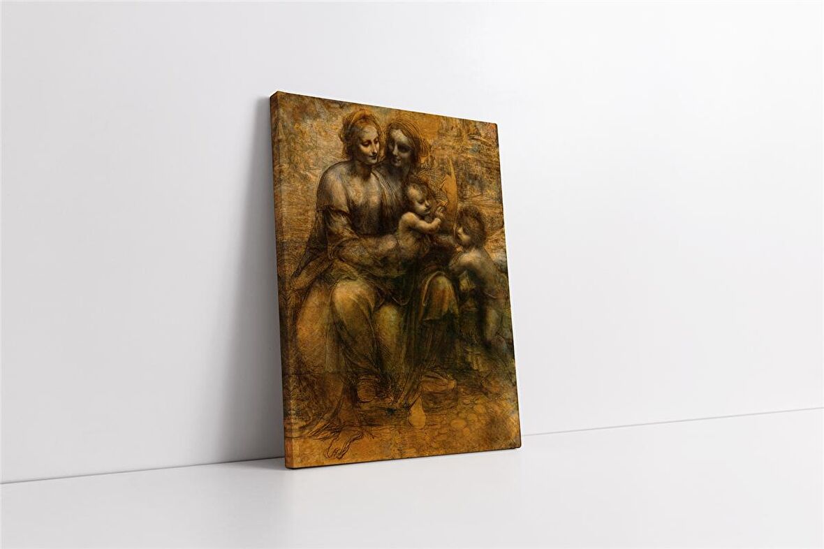 Meryem Ana Çocuk İsa Eskiz L Da Vinci Kanvas Tablo