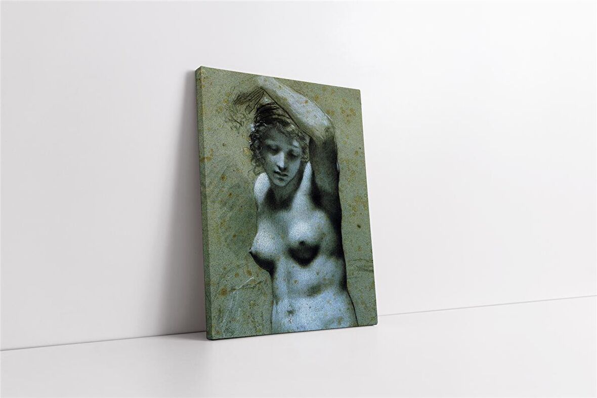 Bust Of Female Nude Kanvas Tablo