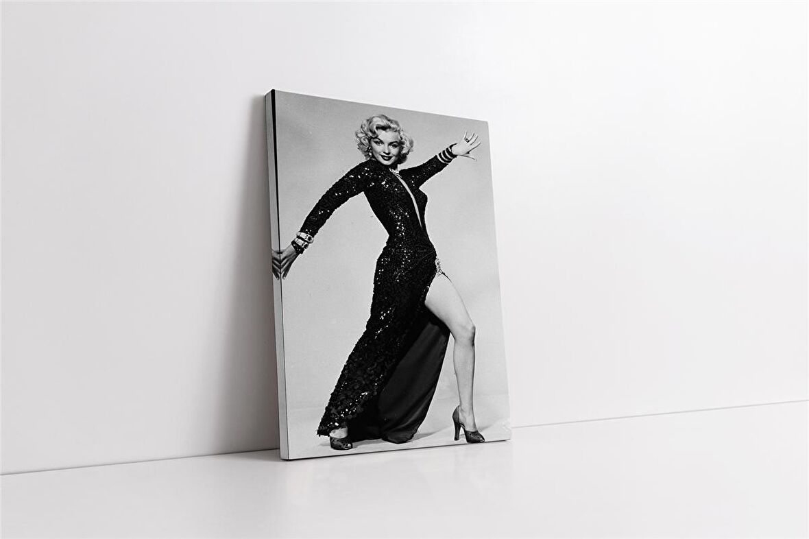 Siyah Beyaz Marilyn Monroe Kanvas Tablo