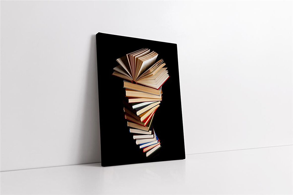 Kitap Kulesi Kanvas Tablo