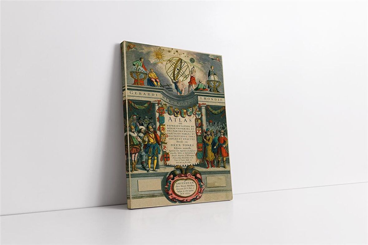 Eski Dünya Haritası Kanvas Tablo