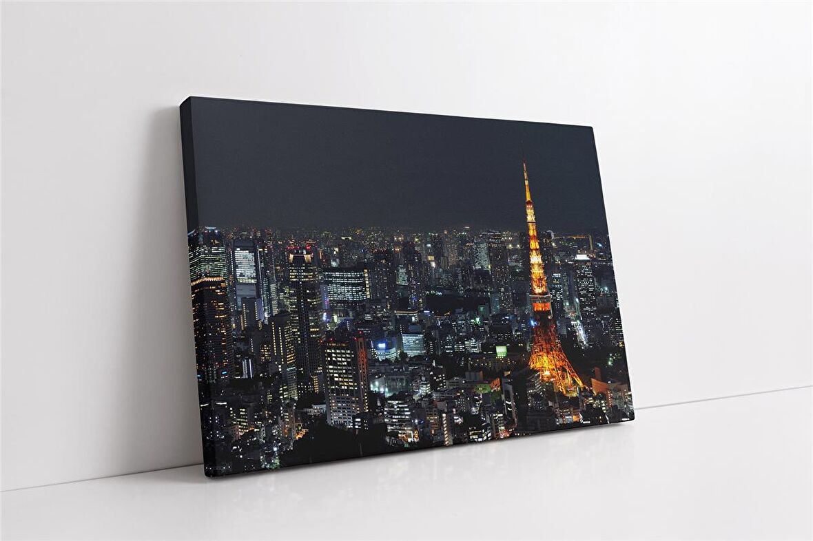 Paris Gece Kanvas Tablo