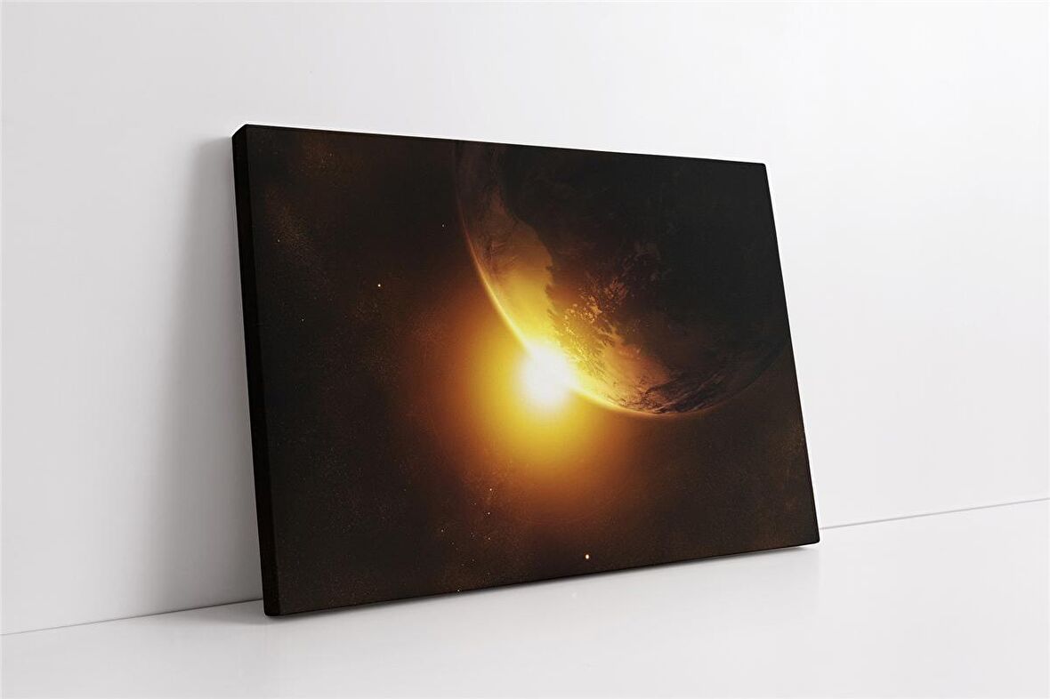 Dünya Güneş Kanvas Tablo