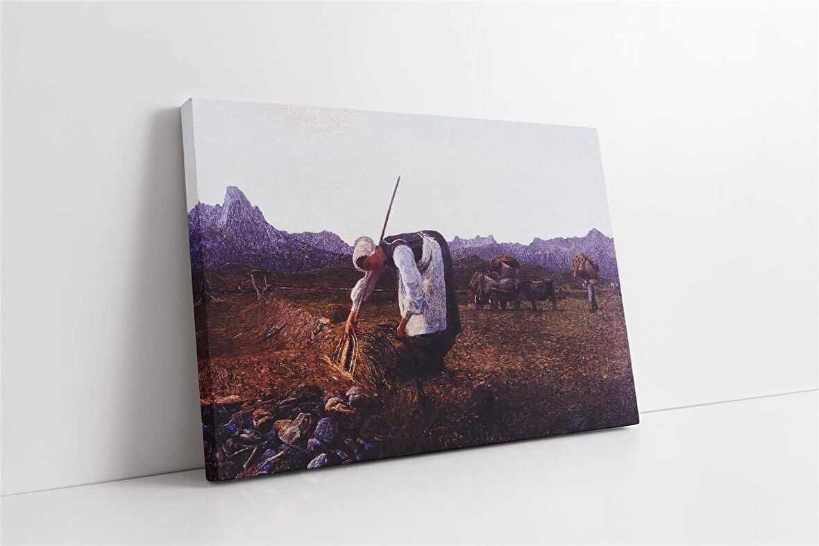 Tarlada Çalışan Kasın Kanvas Tablo