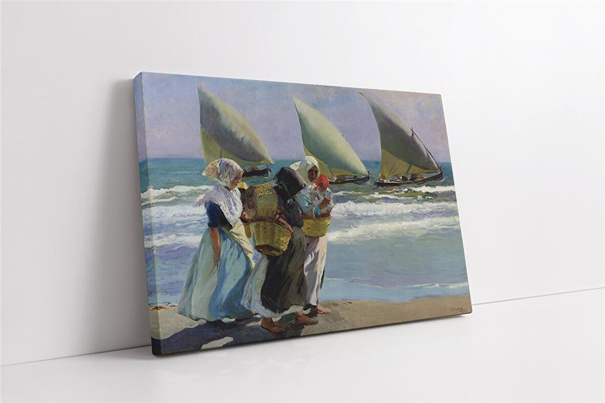 Plajdaki Kadınlar Kanvas Tablo