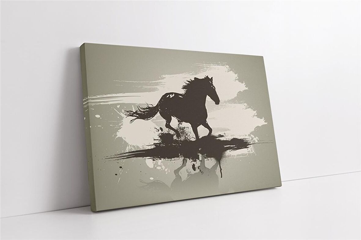 Soyut At Kanvas Tablo