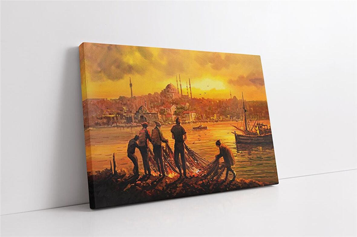 Günbatımı İstanbul Kanvas Tablo