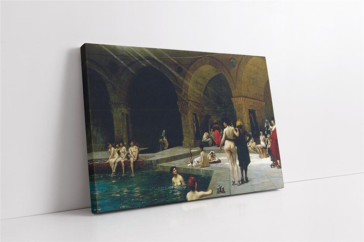 Oryantal Hamamda Cariyeler Kanvas Tablo