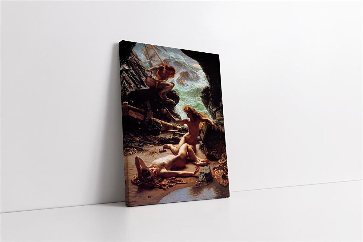 Fırtına Perileri Mağarası Edward Poynter Kanvas Ta