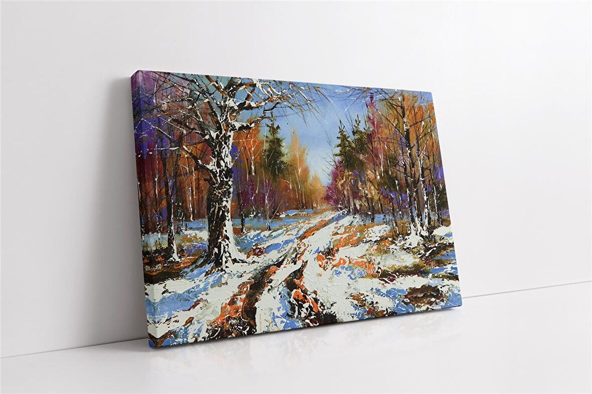 Rengarenk Soyut Kanvas Tablo