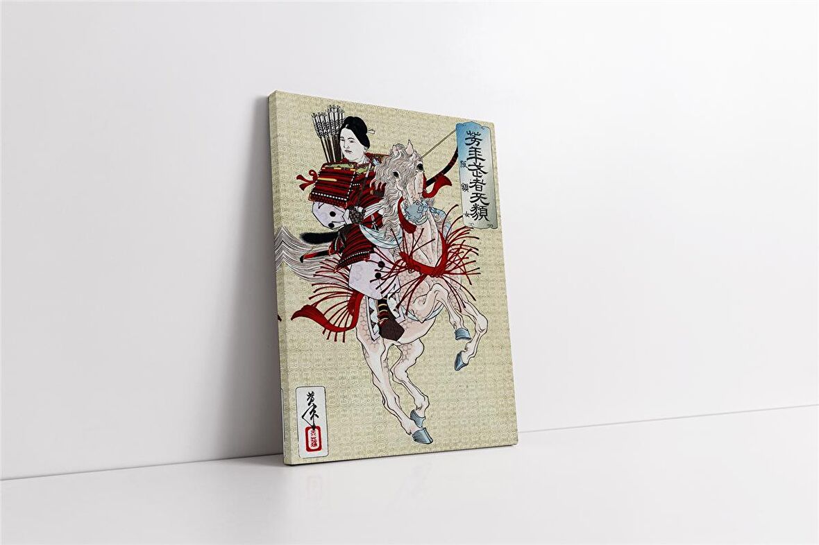 Japon Samuray Kadın Kanvas Tablo