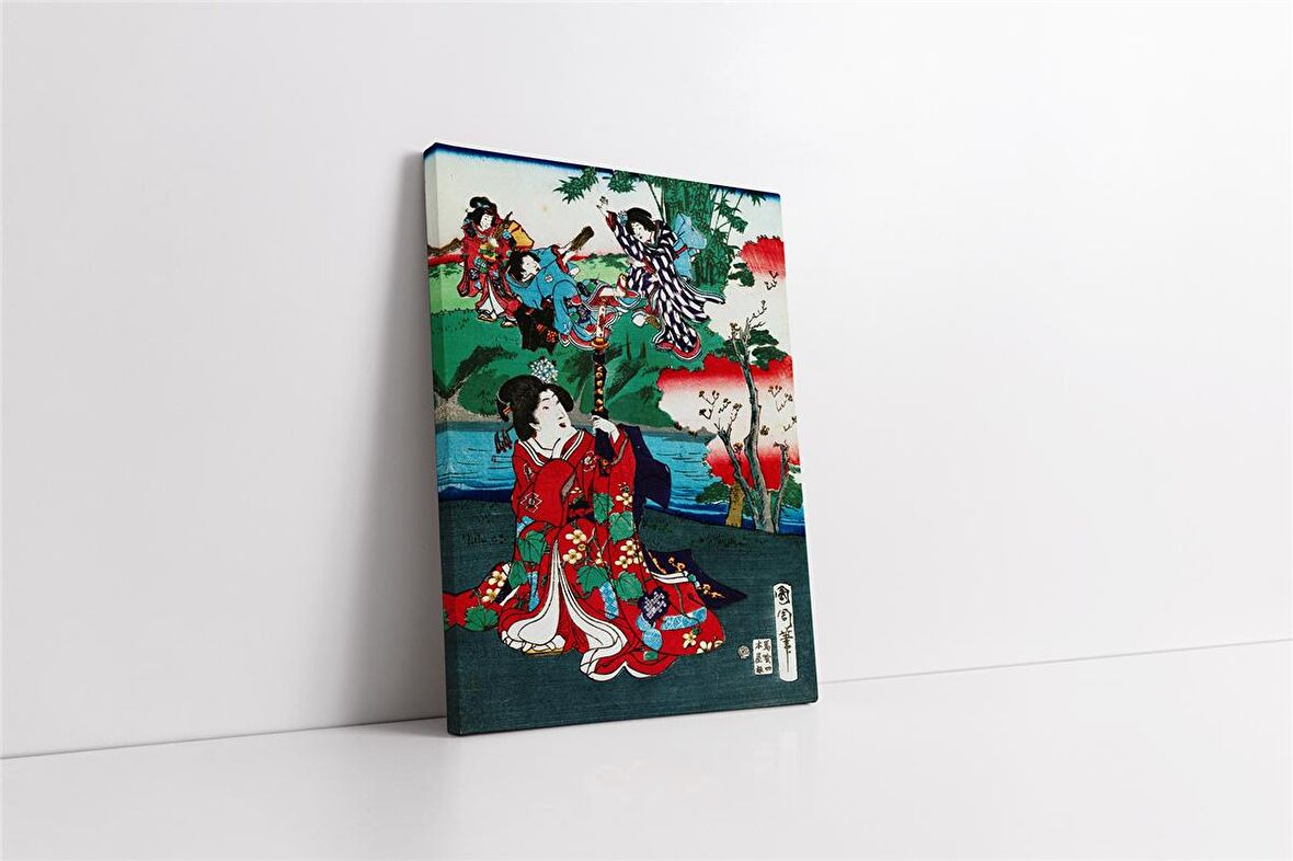 Japon Kadın Kanvas Tablo