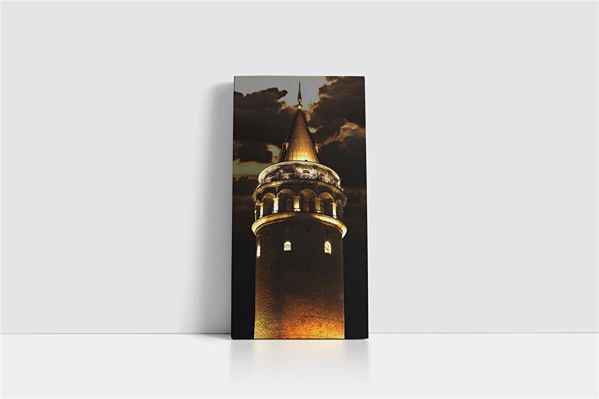 Galata Kulesi Gece Kanvas Tablo