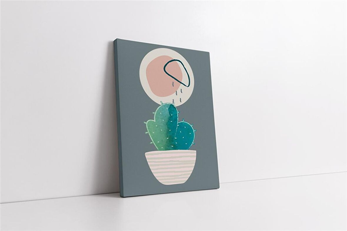 Line Art Çiçek III Kanvas Tablo