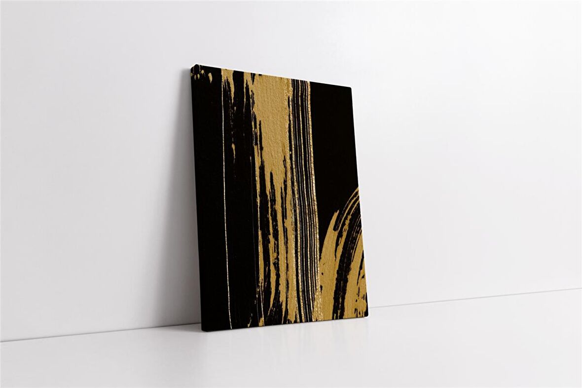 Siyah Altın Soyut II Kanvas Tablo