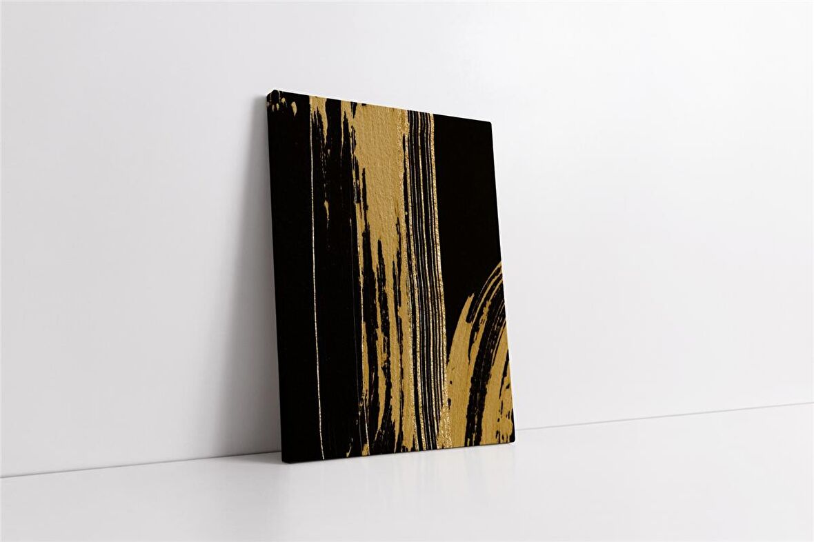 Siyah Altın Soyut II Kanvas Tablo