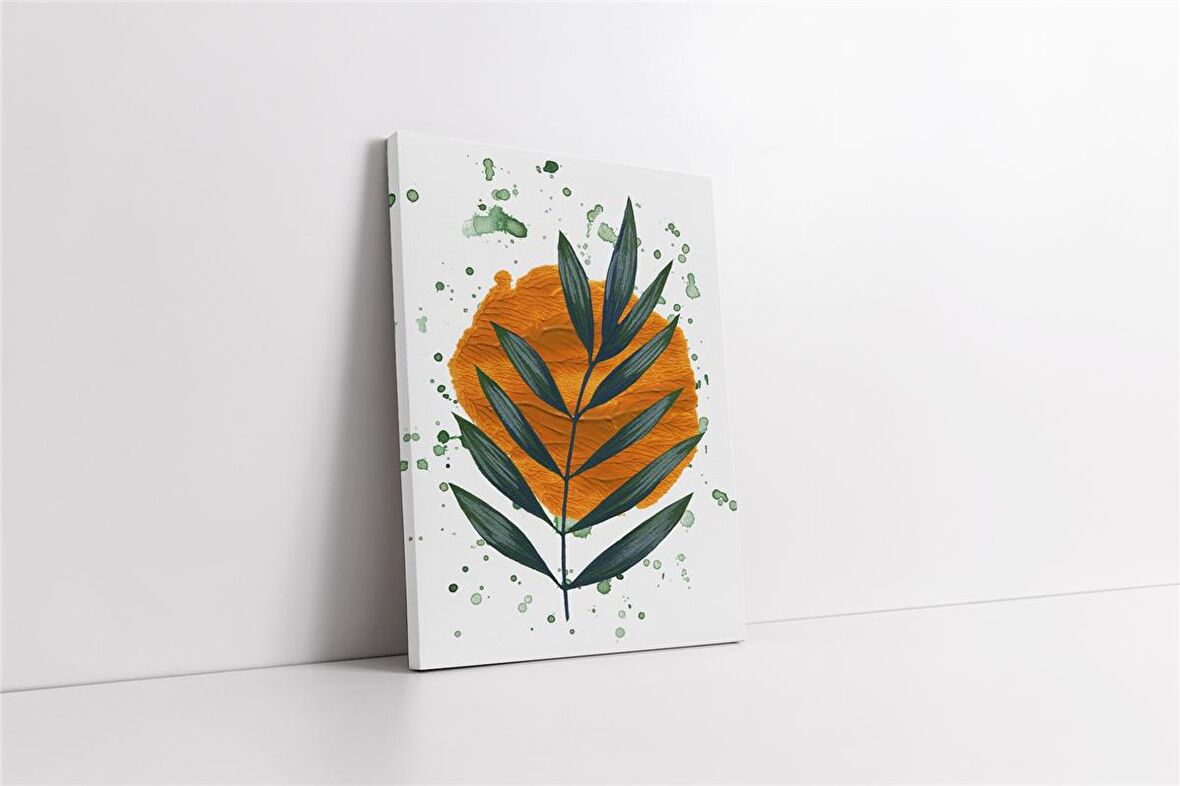 Yağlı Boya Yaprak Kanvas Tablo