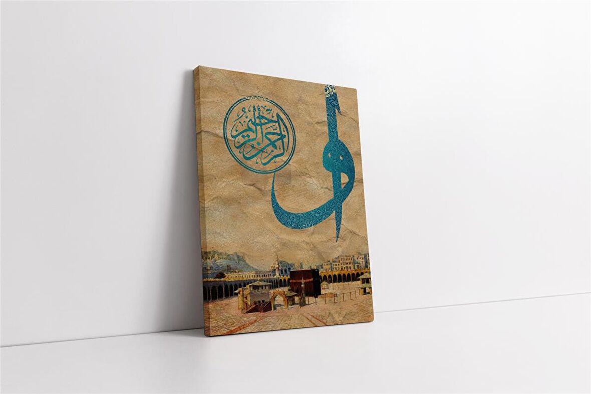 Elif Vav ve Kabe Kanvas Tablo