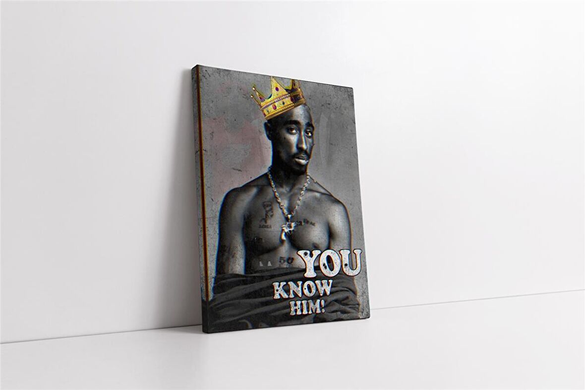 Tupac Glitch Kanvas Tablo