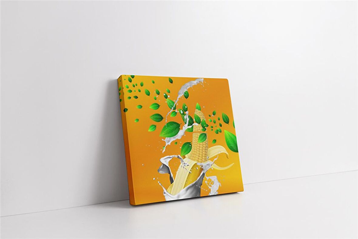 Muz Mısır Yaprak Manipülasyon Kanvas Tablo