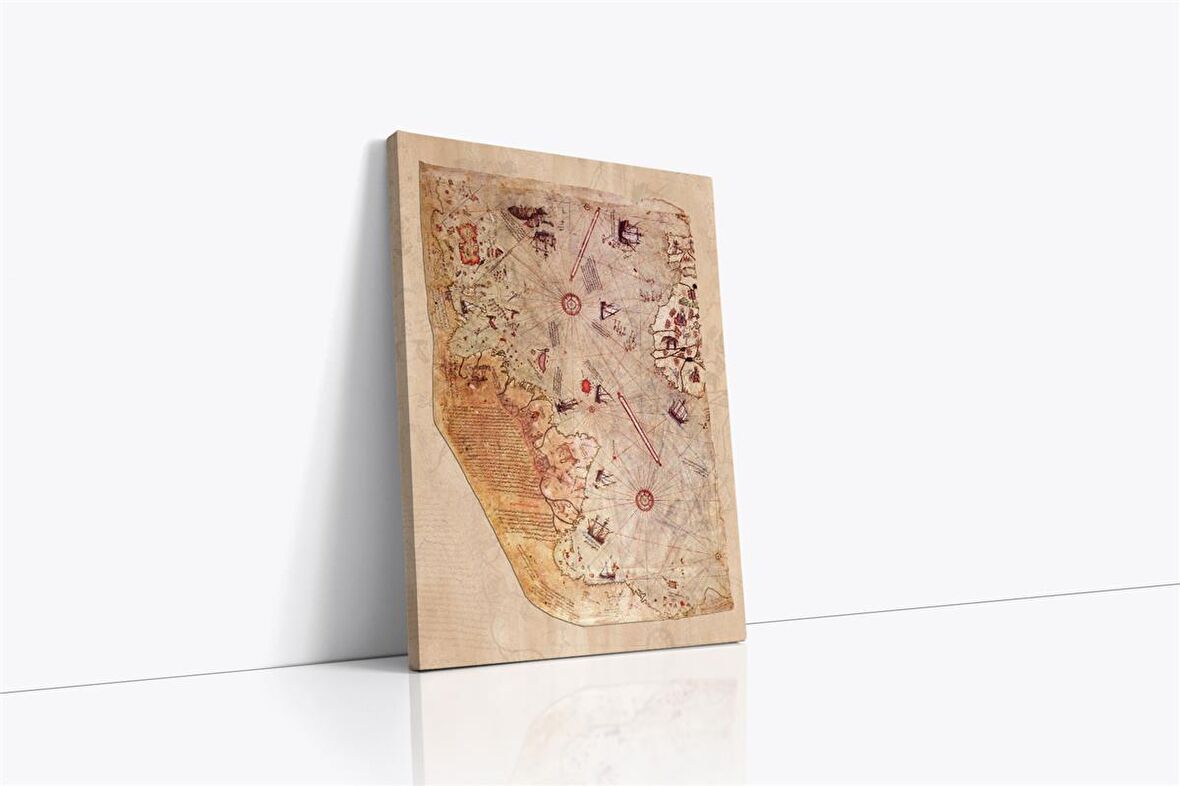 Piri Reis Haritası 1513 Kanvas Tablo