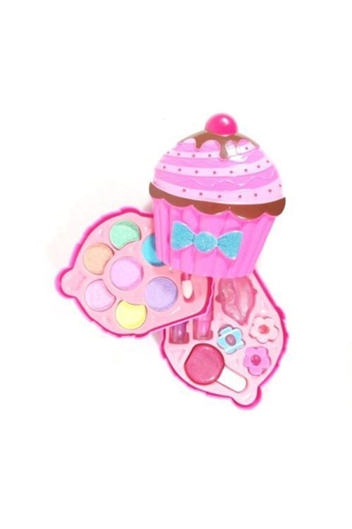 Çocuk  Set Kız Çocuk Pembe Pretty Pinky Cupcake Makyaj Güzellik Seti