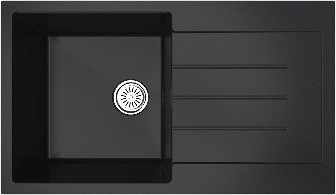 Gradde Sıyah Tek Goz Granıt Evye 50x86 Gr86l