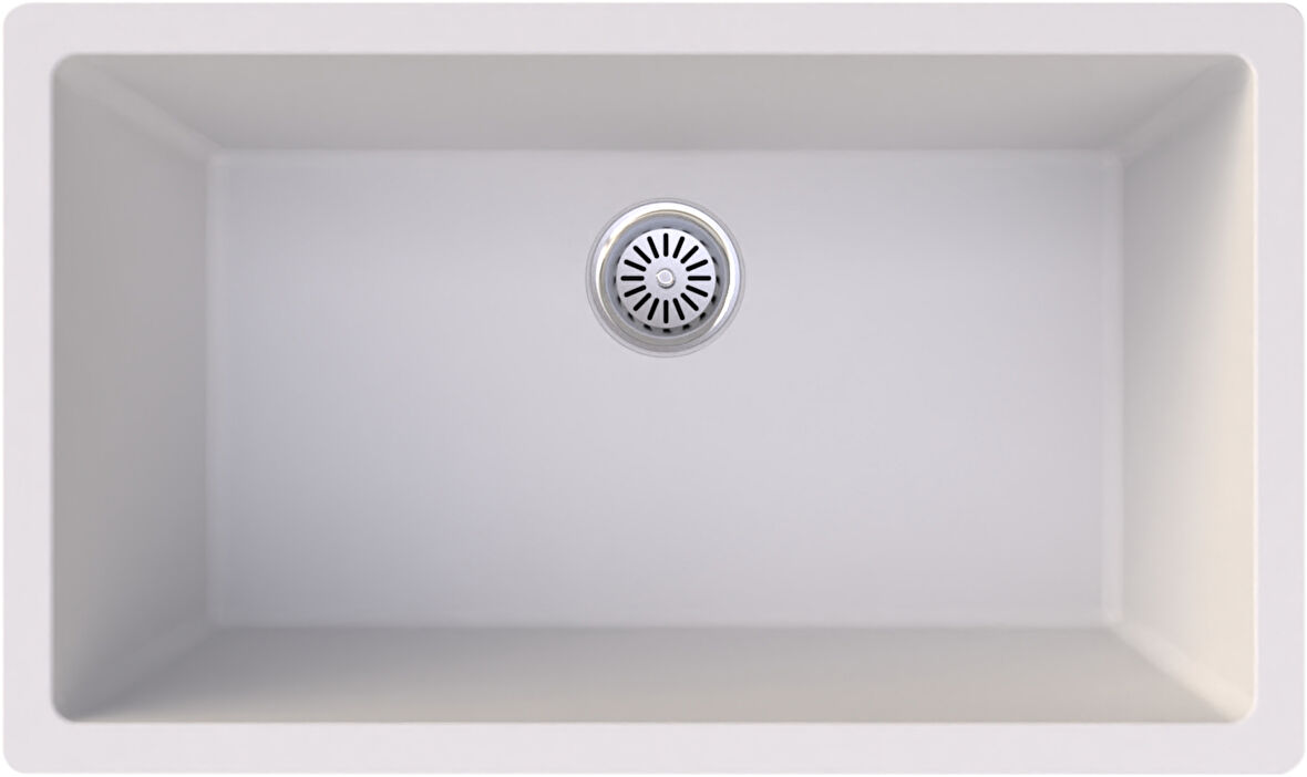 Gradde Beyaz Tek Goz 45x76 T Ustu Sıfr Altı Granıt Evye Gr76