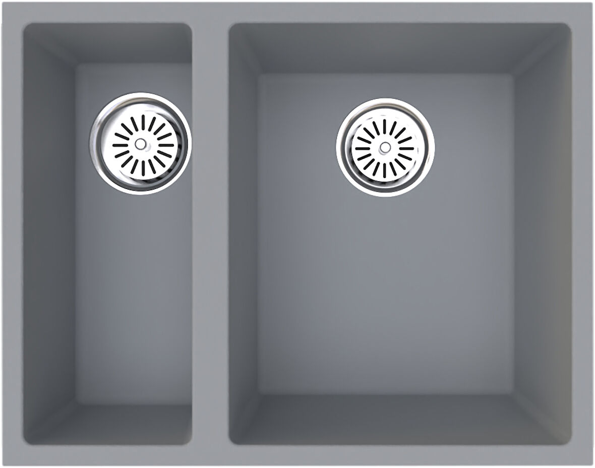 Gradde Beyaz 1.5 Goz Granıt Evye 44x56 Cm Gr5615