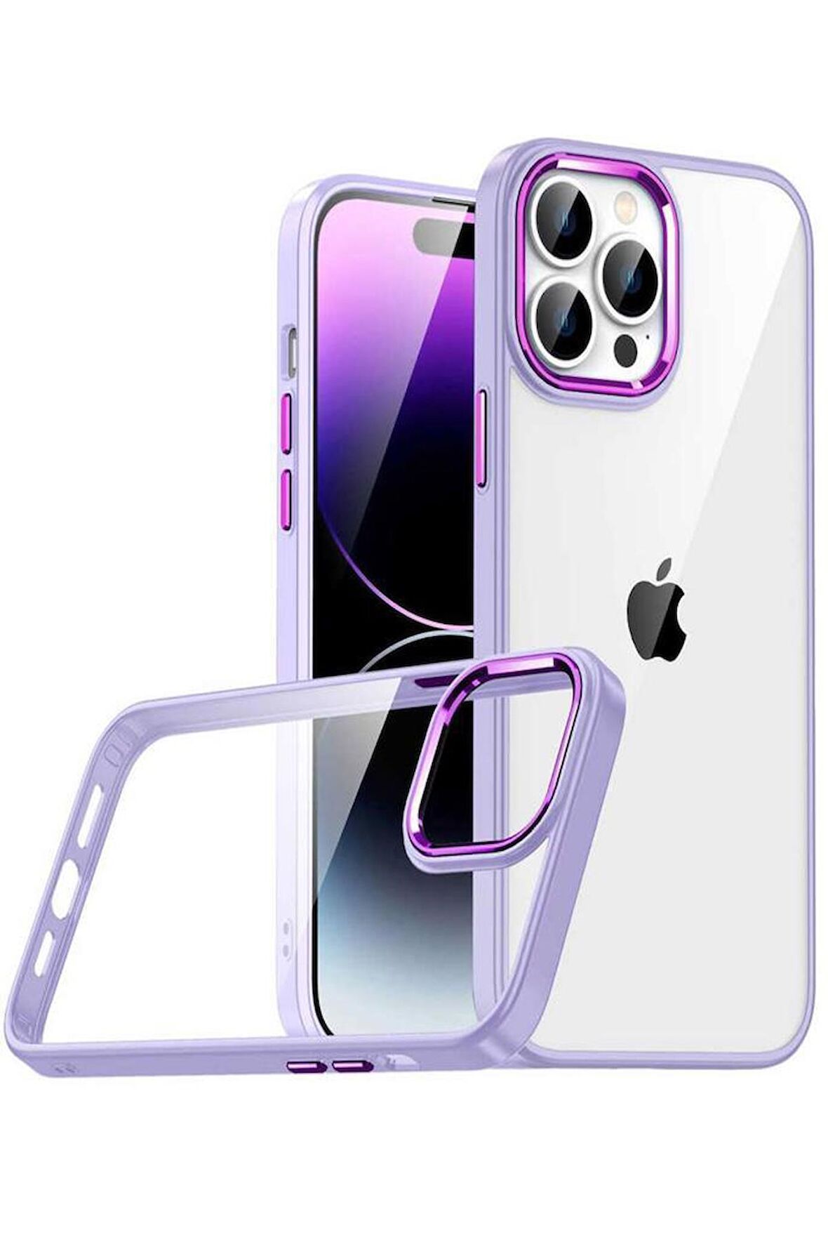 Apple iPhone 14 Pro Kılıf Kamera Korumalı Mat Renkli Silikon