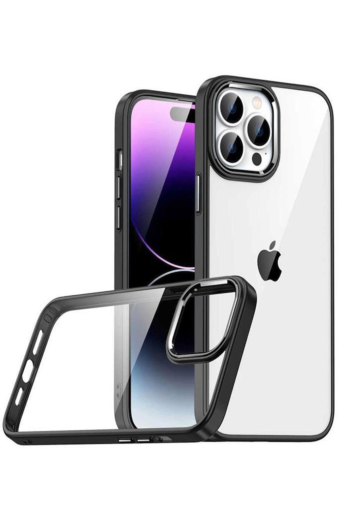 Apple iPhone 14 Pro Kılıf Kamera Korumalı Mat Renkli Silikon