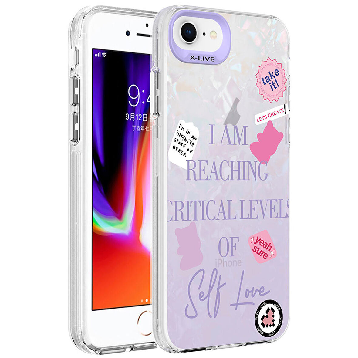 Apple iPhone 8 Kılıf Mermer Desenli Zore Marbello Kılıf