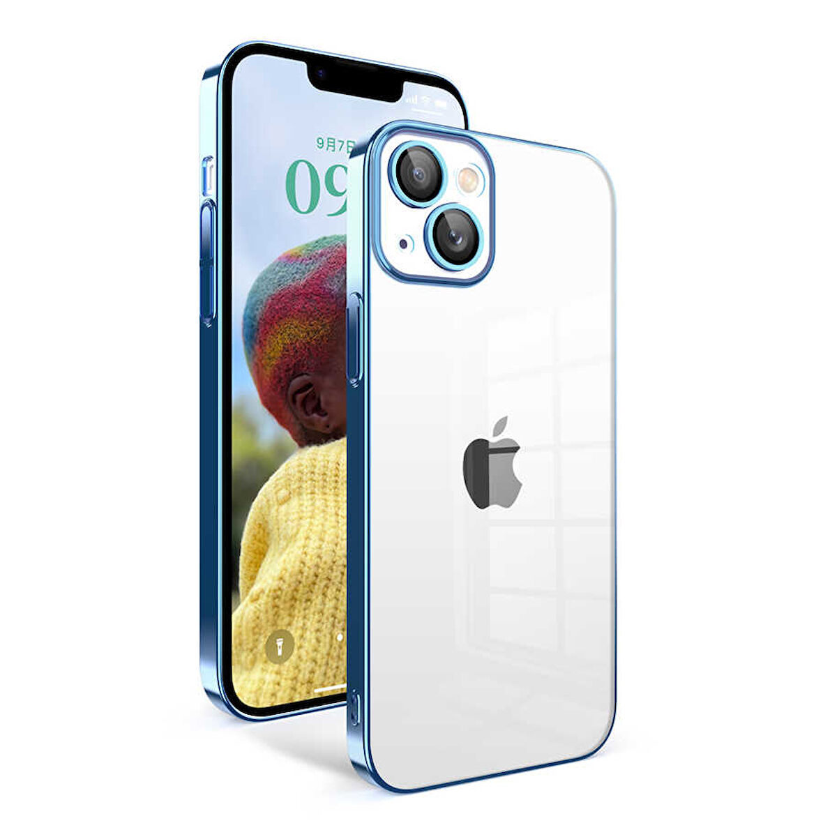 iPhone 14 Kılıf Garaj Kenarları Renkli Kamera Korumalı Kılıf