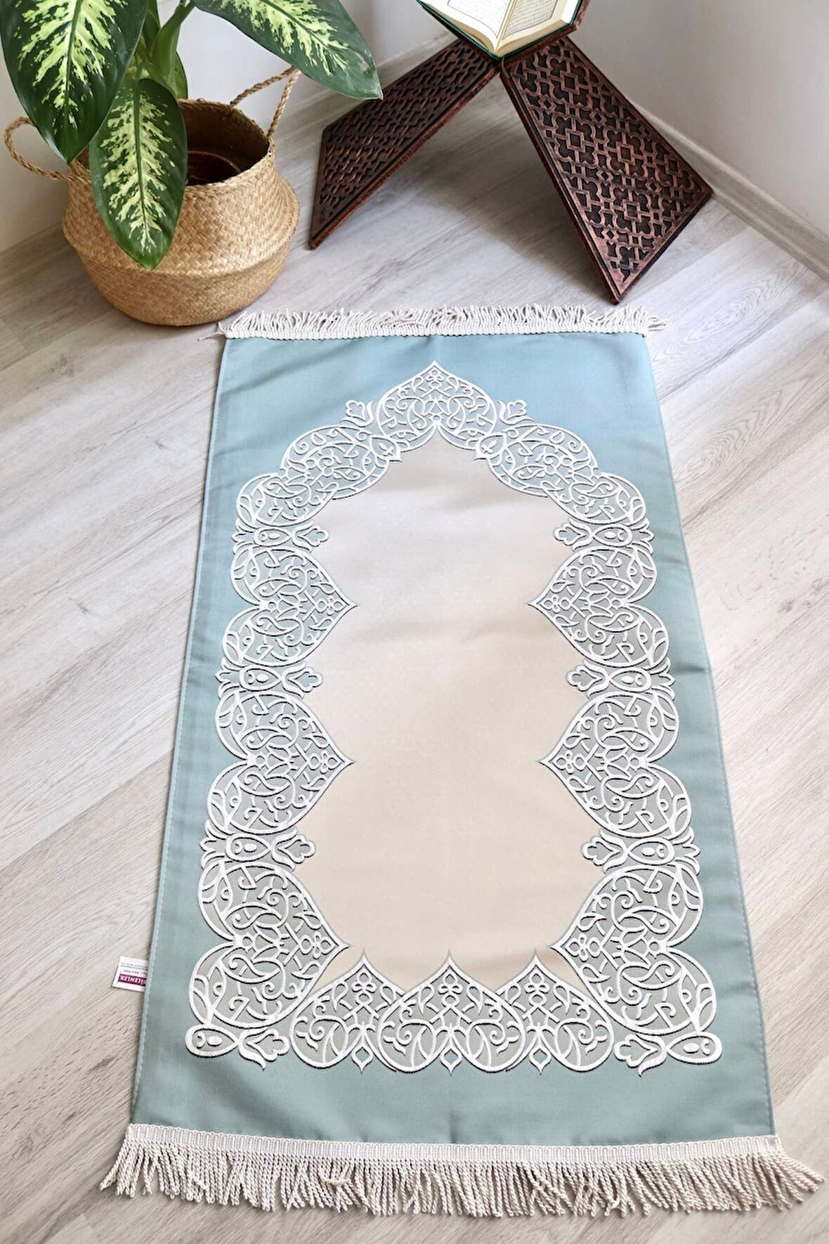 Astarlı Lüks Çeyizlik Seccade S1022 Mavi